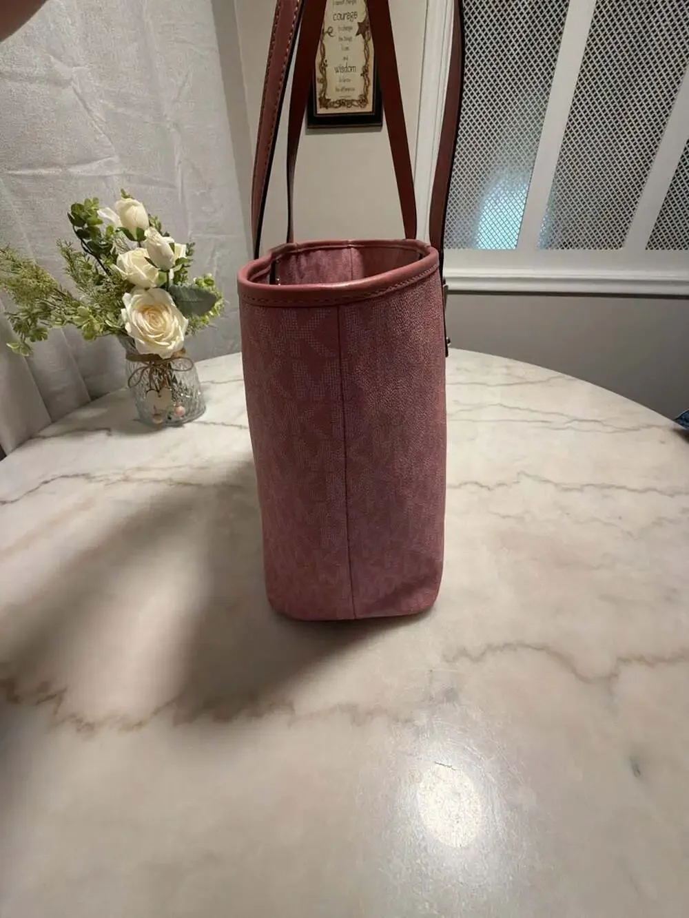 Michael Kors Carter Large Open Tote Bag in Smokey Rose Multi